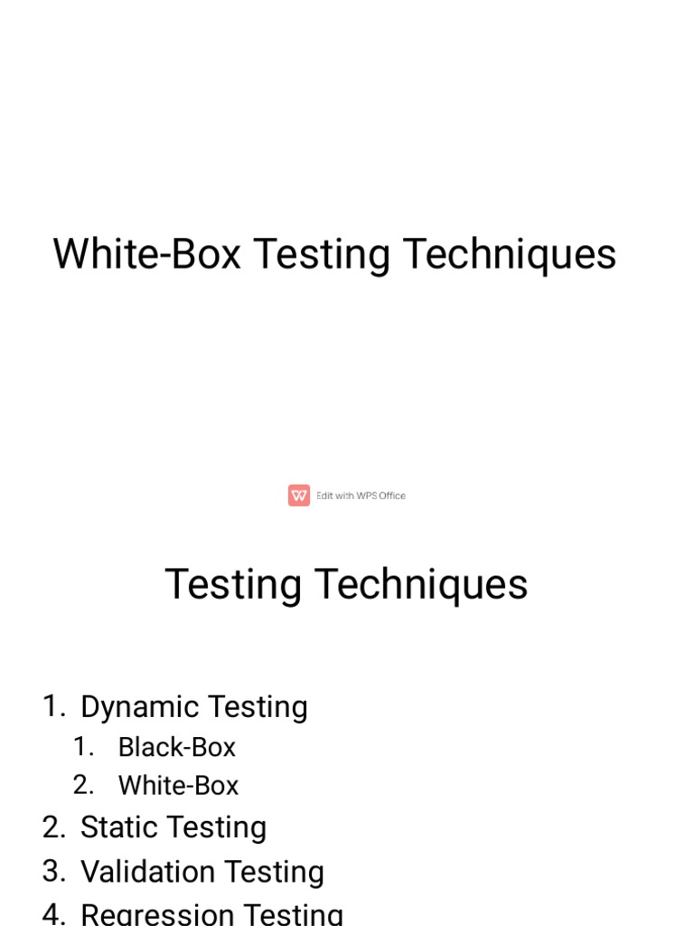 White Box Testing PDF Software Testing Vertex (Graph Theory)