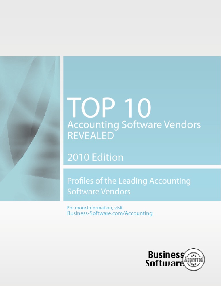 Accounting Software Vendors Revealed 2010 Edition | PDF | Enterprise ...