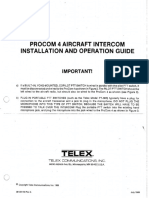 Procom Aircraft Intercom Installation and Operation: Telex