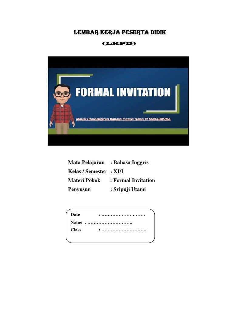 LKPD Formal Invitation | PDF