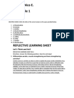 Bacungan, Nico E. Hope Module 1 Pre-Test: Reflective Learning Sheet