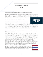 Library of Congress - Federal Research Division Country Profile: Thailand, July 2007