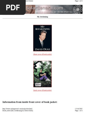 David Duke 1998 [My Awakening , A Path to Racial Understanding]