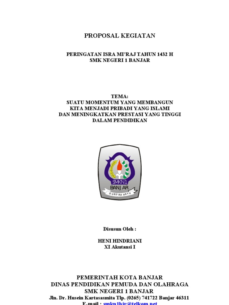 Proposal Kegiatan Isra Mi Raj Master Heni