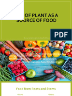 Use of Plant As A Source of Food