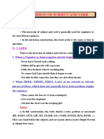 Inversion of Subject and Verb