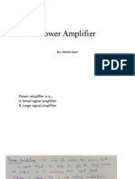Power Amplifier: By: Mohit Goel