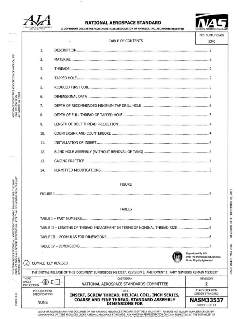 Nasm33537 Aia Rev 2 PDF Screw Machining