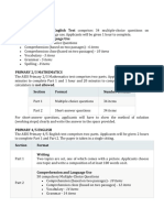 Test Format - Aeis Primary 2/3 English Comprehension and Language Use