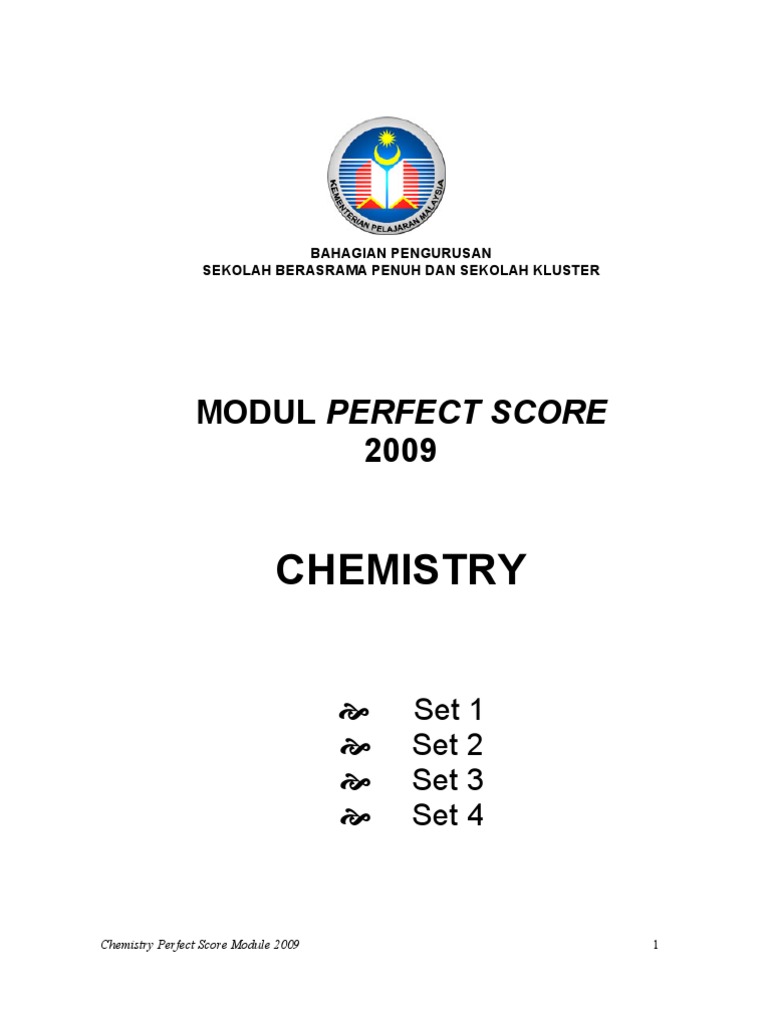 Chemistry: Modul Perfect Score 2009 | PDF