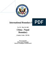 1965 China-Nepal Boundary of International Boundary Study by US Department of State S