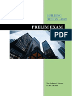 Prelim Exam: Building DESIGN - 4699