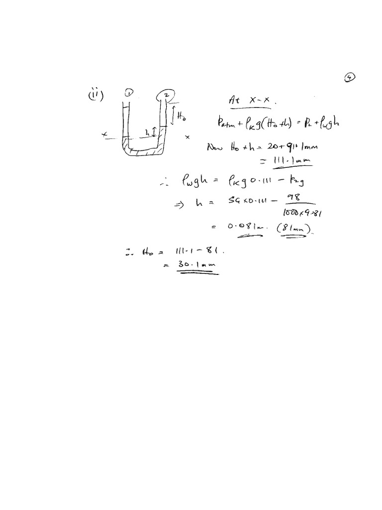 Manometer Solution PDF