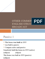 Other Commonly Used English Structure in Broadcast