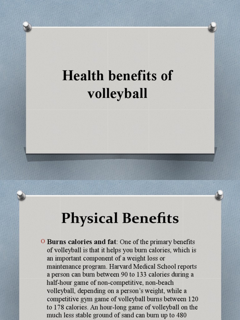Health Benefits of Volleyball PDF Food Energy Human Nature