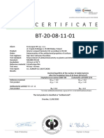 Antibacterial Certificate Compact Boards