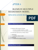 Chapter 6.1-Problems in Multiple Regression Model (Specifation Bias)