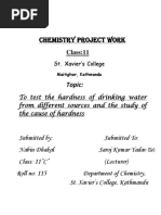 Chemistry Project Work: Topic