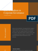 Role of Auditors in Ensuring Good Corporate Governance