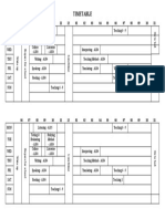 Timetable