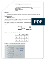 Lab Experiments:: Lab Sheet 4: Designing Arithmetic Circuits