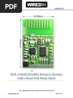 Wir-1186M 865Mhz Wireless Module With Robust Full-Mesh Stack