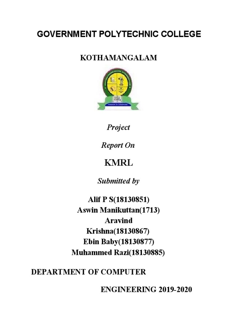 Government Polytechnic College: Kothamangalam | PDF | Modular ...