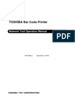 TOSHIBA Bar Code Printer: Network Tool Operation Manual