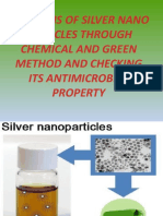Synthesis of Silver Nano Particles Through Chemical and Green Method and Checking Its Antimicrobial Property