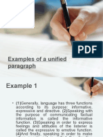 Examples of A Unified Paragraph
