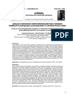 Jurnal: Analisa Kandungan Andrographolide Pada Tanaman SAMBILOTO (Andrographis Paniculata) DARI 12 LOKASI DI PULAU JAWA