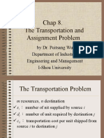 Chap 8. The Transportation and Assignment Problem