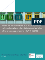 Note de Conjoncture Sur Les Depenses Culturelles Des Collectivites 2019 2021