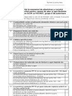 Examen Scris + Raspunsuri