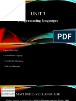 Unit 3: Programming Languages