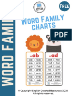 Word Family Charts