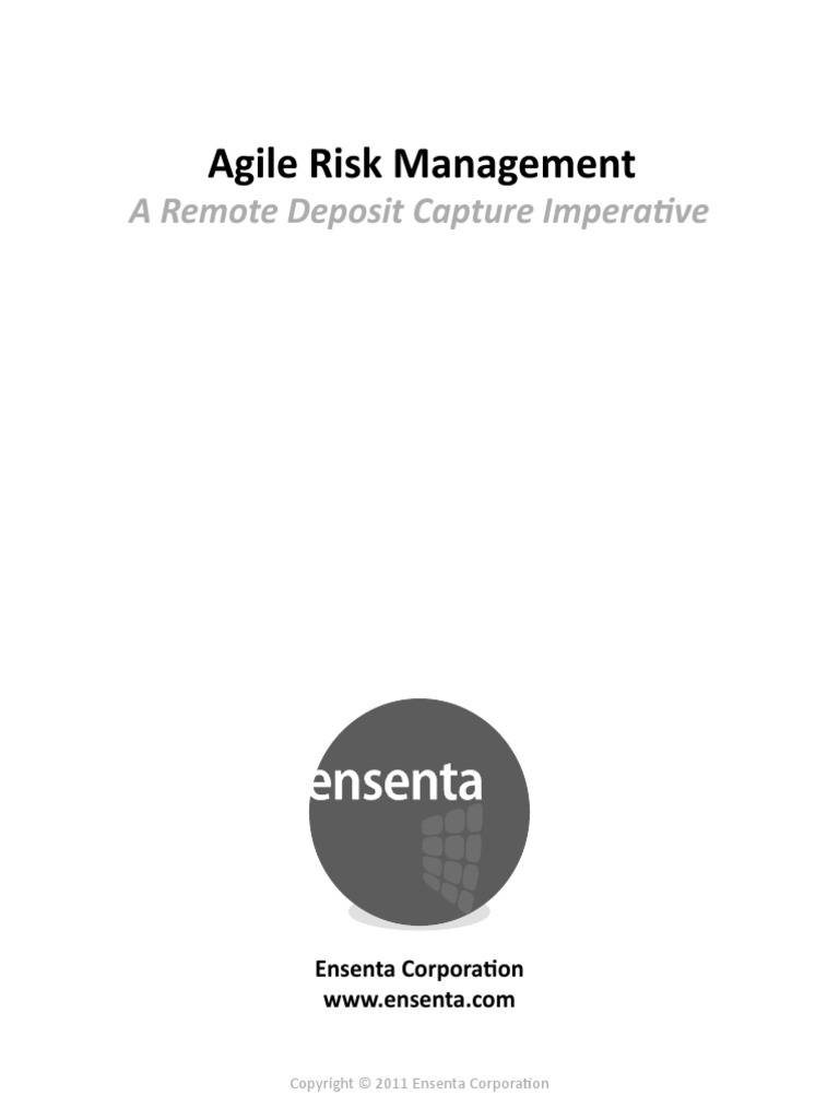 Agile Risk Management: A Remote Deposit Capture Imperati Ve | PDF ...
