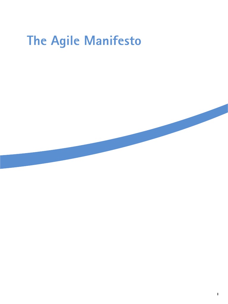 Agile Manifesto Agile Busine | PDF | Agile Software Development | Scrum ...