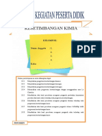 LKPD KD 3.8 Kesetimbangan Kimia