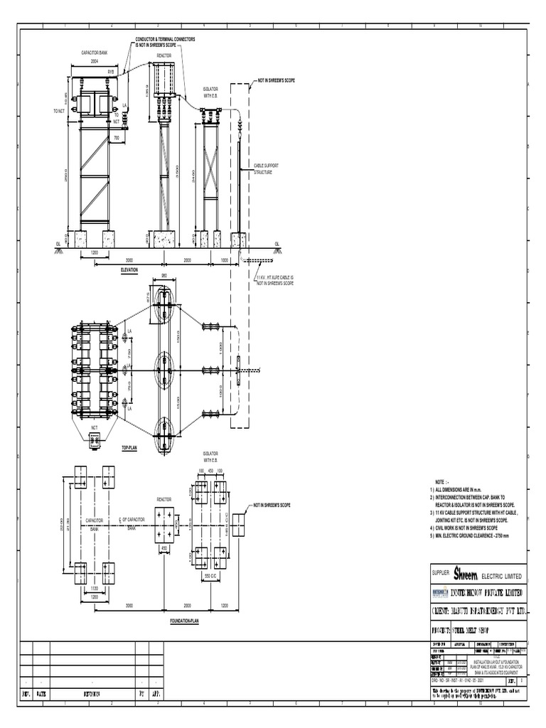 Capacitor Bank Installation Layout | PDF | Electrical Engineering ...