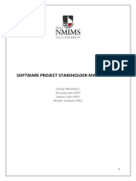 Software Project Stakeholder Management: Group Members: Divyang Jain A017 Sourav Jain A019 Shyam Vasnani A052