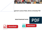 Health Service Management Lecture Note Jimma University PDF