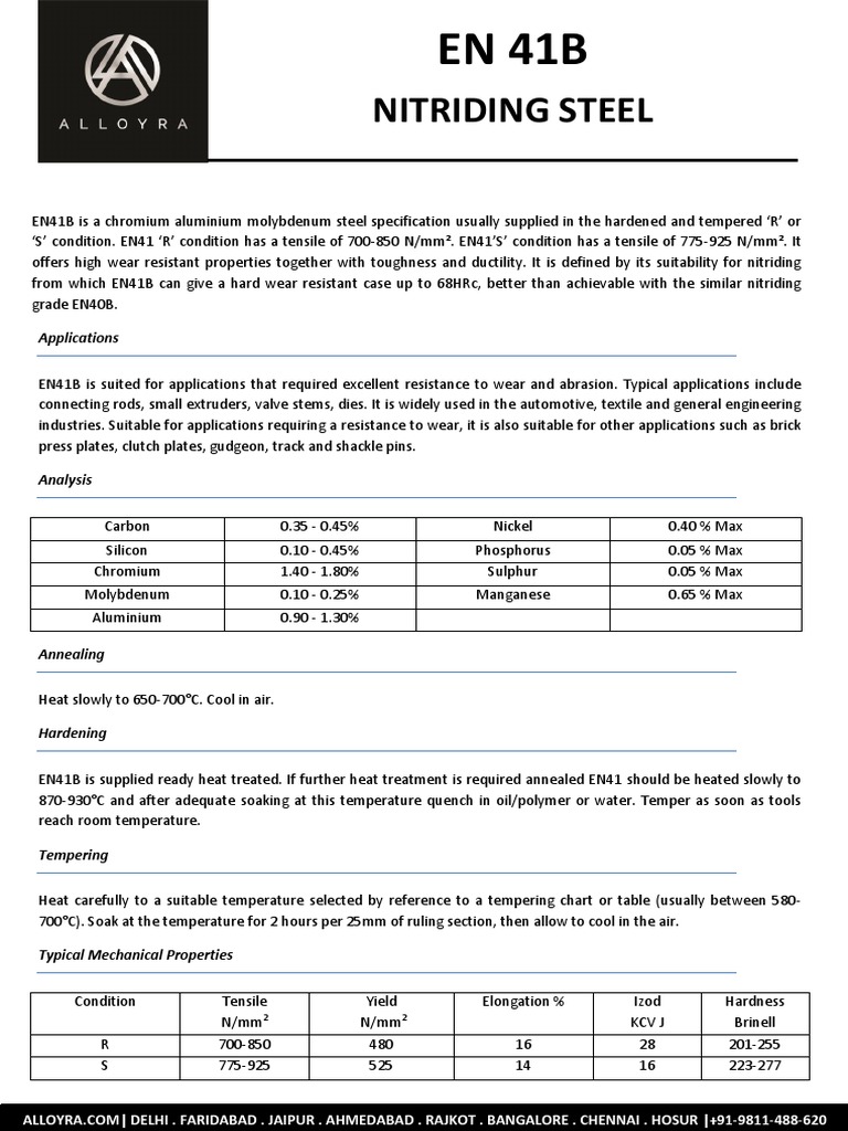 Nitriding Steel Applications PDF Heat Treating Steel