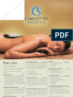 Click To Open Camelot Spa Treatment Guide