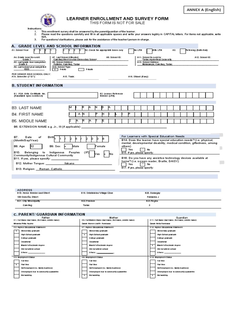 Annex A Form v8 English | PDF | Internet