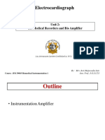 Electrocardiograph: Unit 2: Bio Medical Recorders and Bio Amplifier