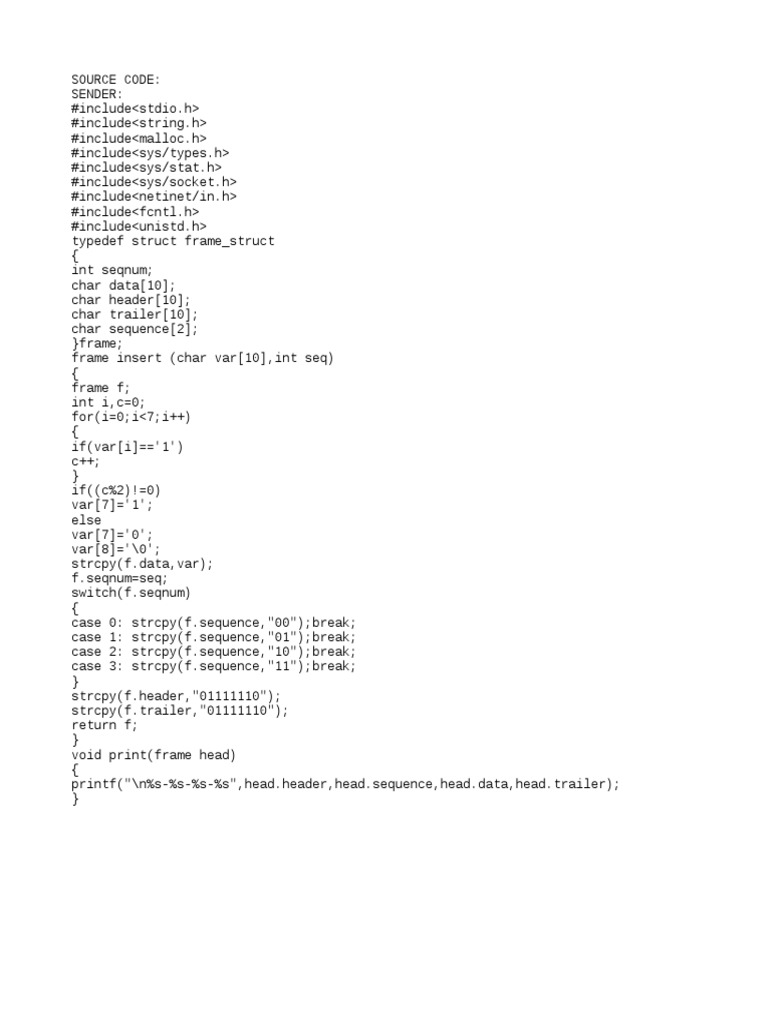 Go Back N ARQ | PDF | Computer Data | Software
