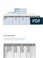 Planning Reservation Facturation Chambre Hote Excel Gratuit