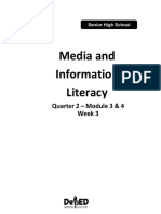 Media and Information Literacy: Quarter 2 - Module 3 & 4 Week 3