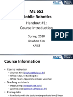 ME 652 Mobile Robotics: Handout #1: Course Introduction
